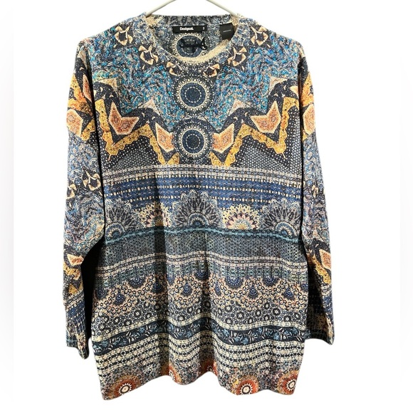 DESIGUAL size small Paisley abstract long sleeve, NWOT - Picture 5 of 12